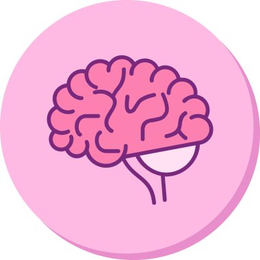 Beyin. Web simgesi basit illüstrasyon 