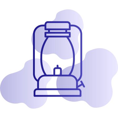 Gaz Lambası simgesinin vektör illüstrasyonu