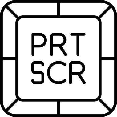 Print Screen icon, PRT SCR web button, vector illustration  clipart