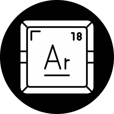 Argon web simgesi, vektör illüstrasyonu