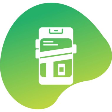 Harita simgesi olan akıllı telefon basit illüstrasyon 