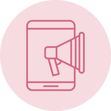 Cep Telefonu Web simgesi vektör illüstrasyonu