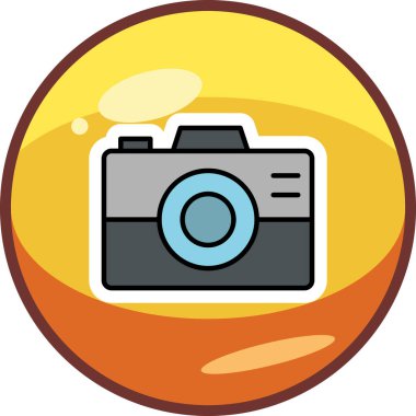 kamera simgesi vektör illüstrasyonu 