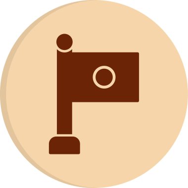 Japonya bayrak ikonu vektör illüstrasyonu