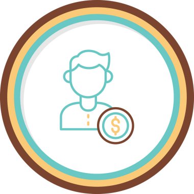 Yatırımcı. Web simgesi basit illüstrasyon