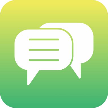 Sohbet simgesi vektör illüstrasyonu 