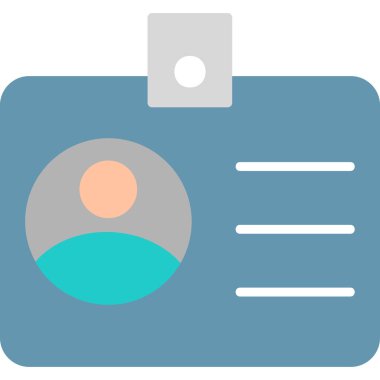 sürücü belgesi simgesi, vektör illüstrasyonu basit tasarım