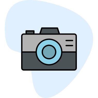 kamera simgesi vektör illüstrasyonu 