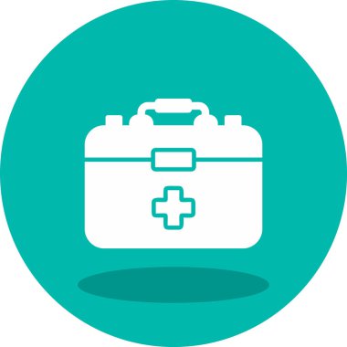 İlk Yardım Kit web simgesi, vektör illüstrasyonu 