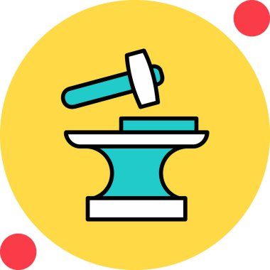 Demirci. Web simgesi basit illüstrasyon          