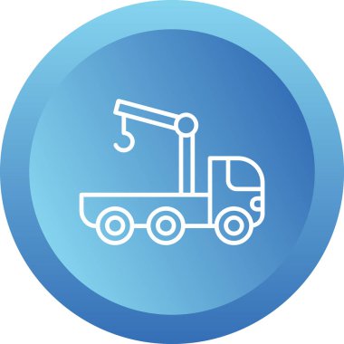 kamyon simgesi, vektör illüstrasyonu basit tasarım