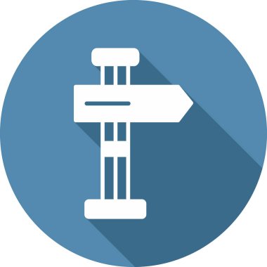 Bir sokak işaretinin vektör illüstrasyonu