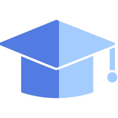 mezuniyet şapkası, web simgesi basit illüstrasyon