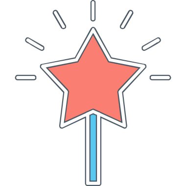 Yıldız web simge vektör çizim 