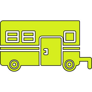 Camper van simge vektör çizim