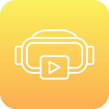 vr gözlük simgesi vektör illüstrasyonu