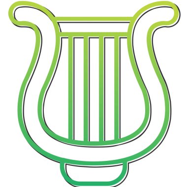 Lyre simgesinin vektör illüstrasyon tasarımı           