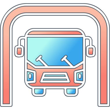 bus Underground renkli vektör simgesi