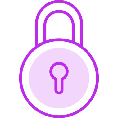 kilit düz simge vektör çizim