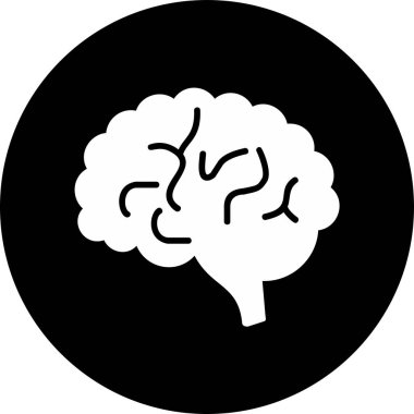 Beyin. Web simgesi basit illüstrasyon 