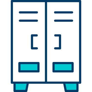 Dolap. Web simgesi basit illüstrasyon  