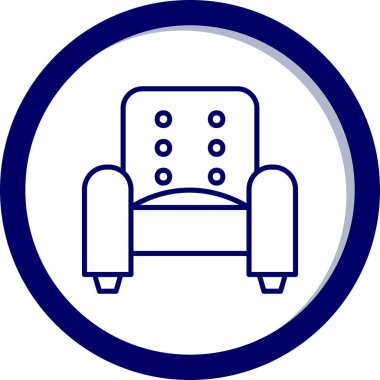 Kol Koltuğu Web simgesi basit illüstrasyon