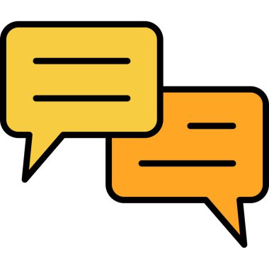 Sohbet baloncukları simgesi, vektör illüstrasyonu basit tasarım