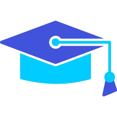 Mortarboard web simgesi basit illüstrasyon