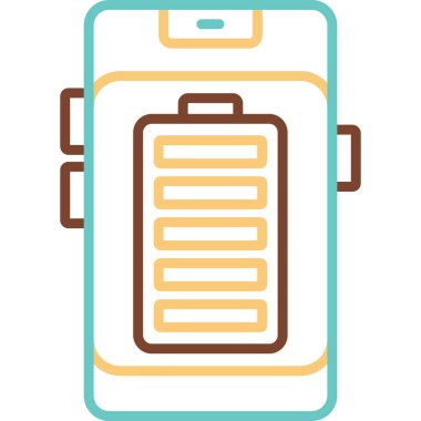 Tam mobil pil vektör çizimi