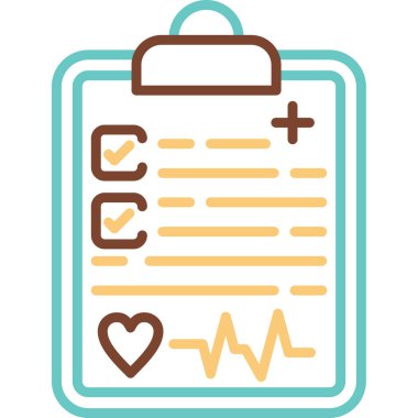 Sağlık Denetimi panosu simgesi, vektör illüstrasyonu 