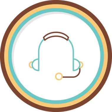 Kulaklık. Web simgesi basit illüstrasyon