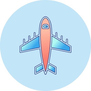 Uçak. Web simgesi basit illüstrasyon 