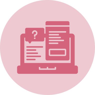 Quiz web simgesi vektör illüstrasyonu