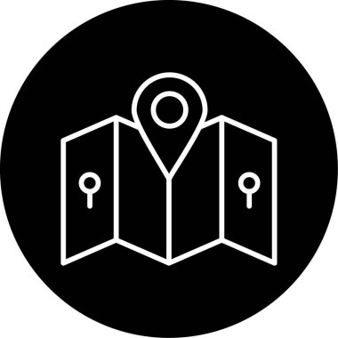 harita konumu ikon vektör illüstrasyonu