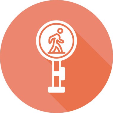 Yürüyüş simgesi vektör illüstrasyonu