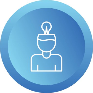 Modern Yaratıcı Düşünce simgesinin vektör çizimi            