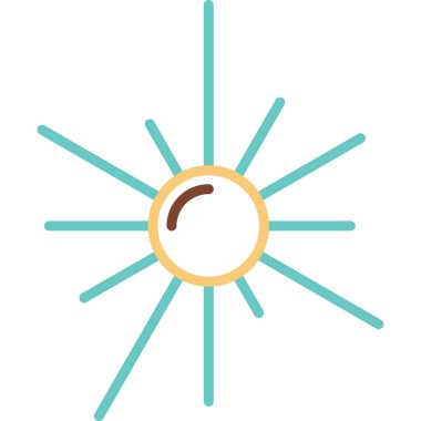 Güneş. Web simgesi basit illüstrasyon 