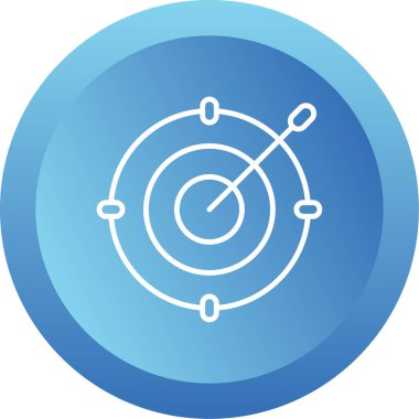 Oklu hedef. Web simgesi basit illüstrasyon 