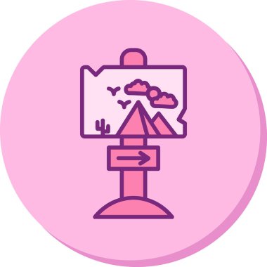 Ok simgesi, vektör illüstrasyonlu tabela