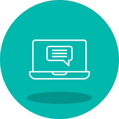 Çevrimiçi İletişim simgesi vektör illüstrasyonu