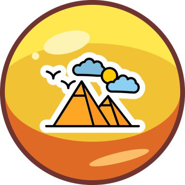 Piramitler. Web simgesi basit illüstrasyon