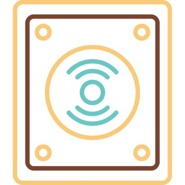 Acil Düğme Web simgesi, vektör illüstrasyonu  