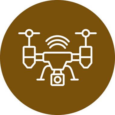 Drone simgesi vektör illüstrasyon tasarımı