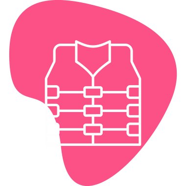 Can yeleği. Web simgesi basit illüstrasyon