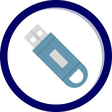 Flash disk simgesi, vektör illüstrasyon tasarımı