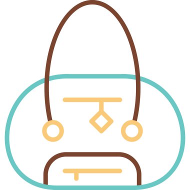 Spor çantası simgesi, vektör illüstrasyonu