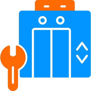 Asansör web simgesi, vektör illüstrasyonu