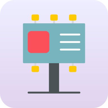 Billboard web simgesi, vektör çizim 