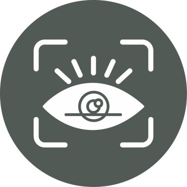 retina tarama simgesi, vektör illüstrasyonu 