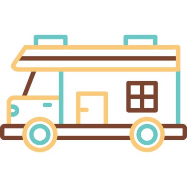 Eğlence aracı simgesi, vektör illüstrasyonu basit tasarım